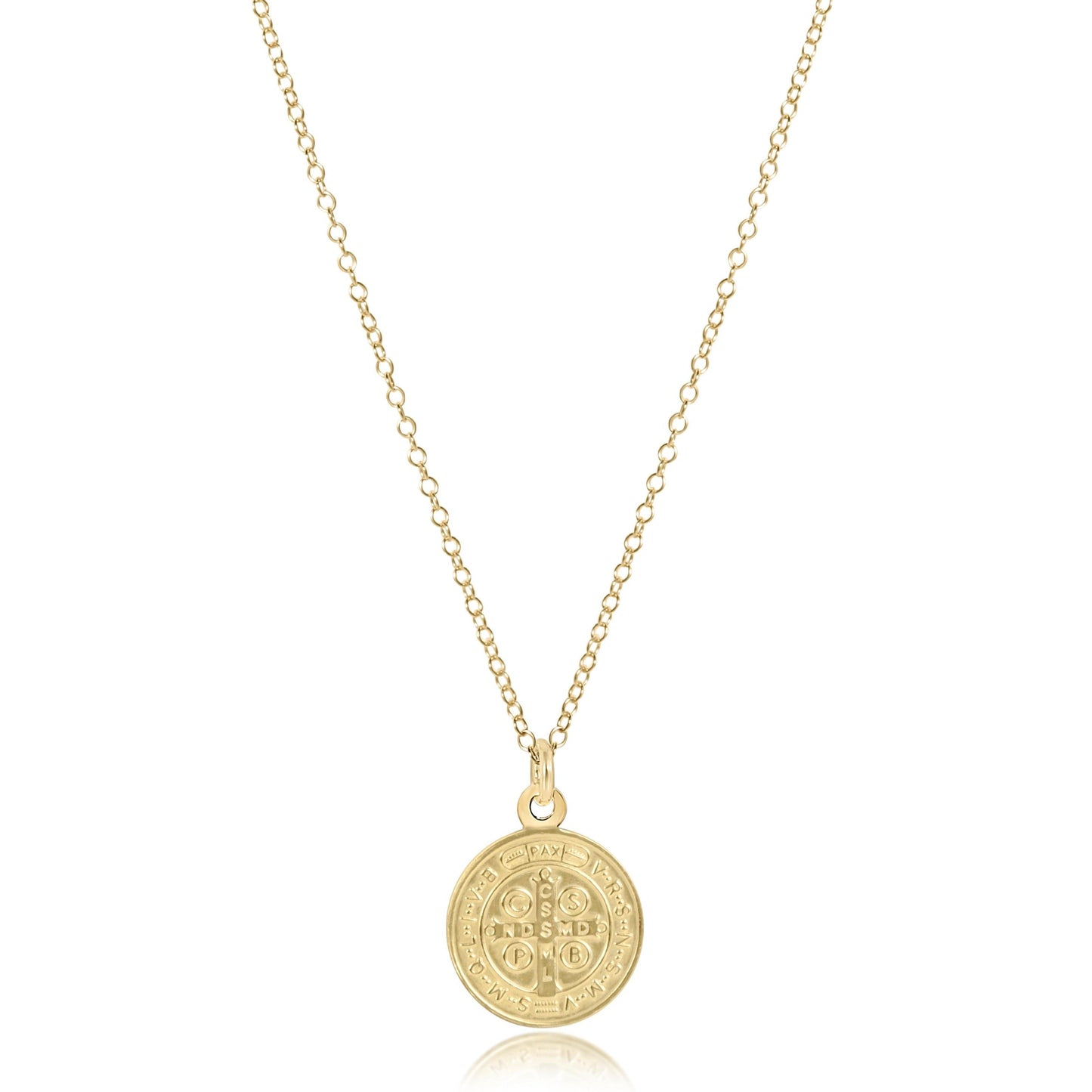 16" Necklace Gold - Blessing Gold Disc