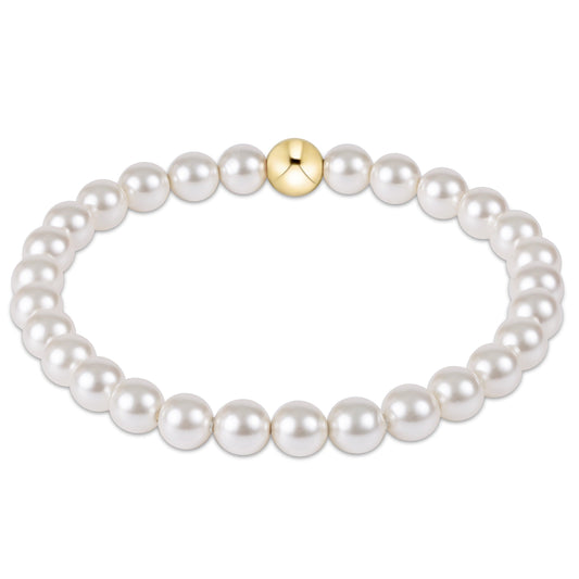 classic pearl 6mm bead bracelet