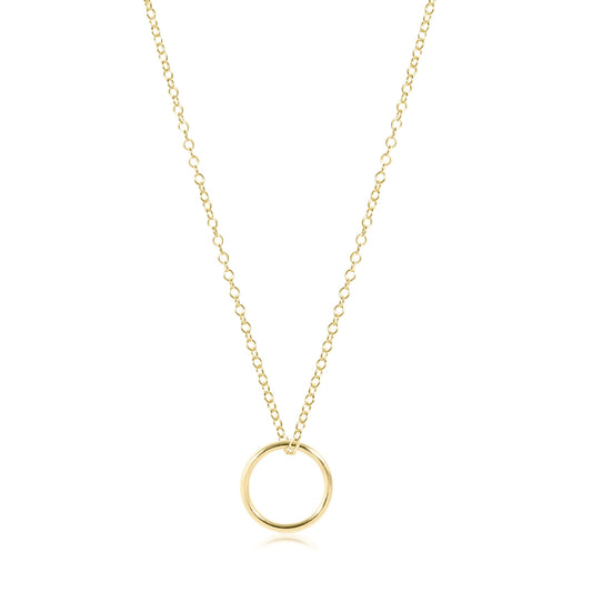 16" necklace gold - halo gold charm