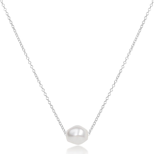 16" Necklace Sterling - Admire Pearl