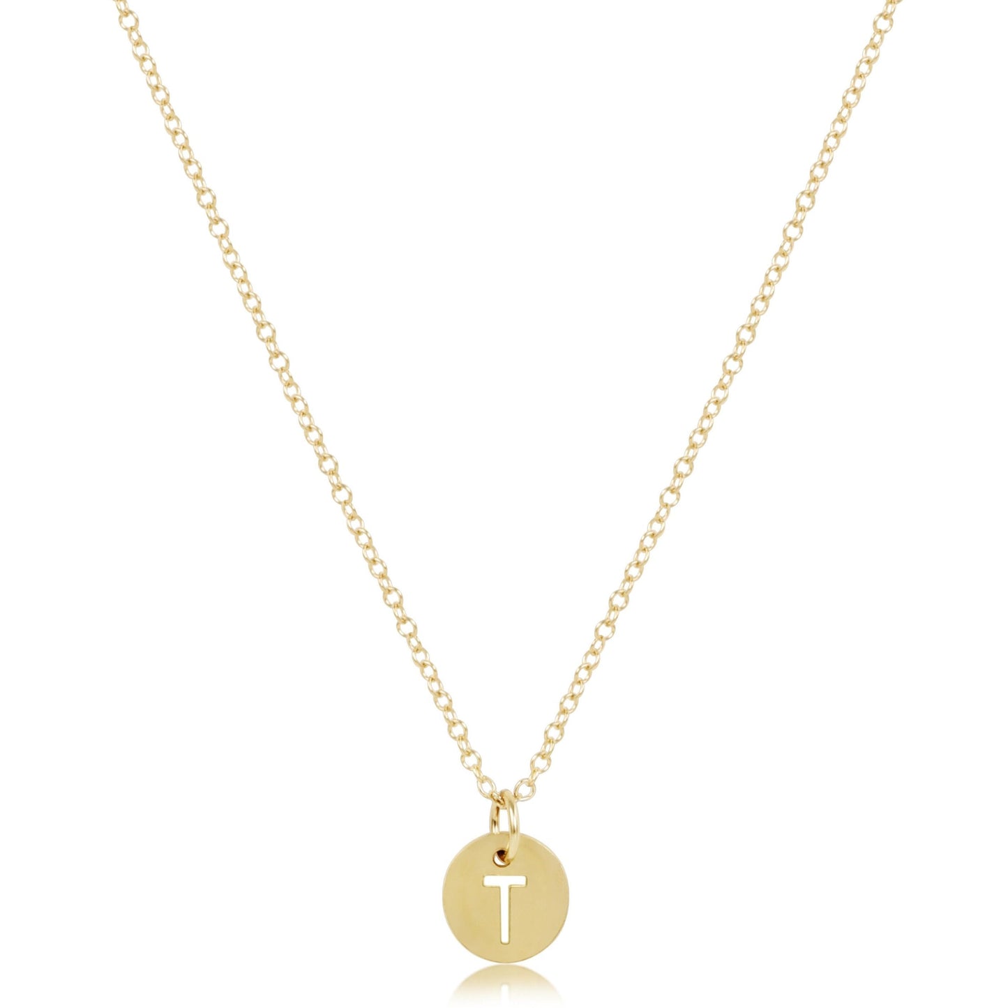 16" Necklace Gold - Respect Small Gold Disc