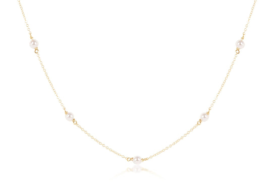 Choker Simplicity Chain Gold - 4mm Pearl