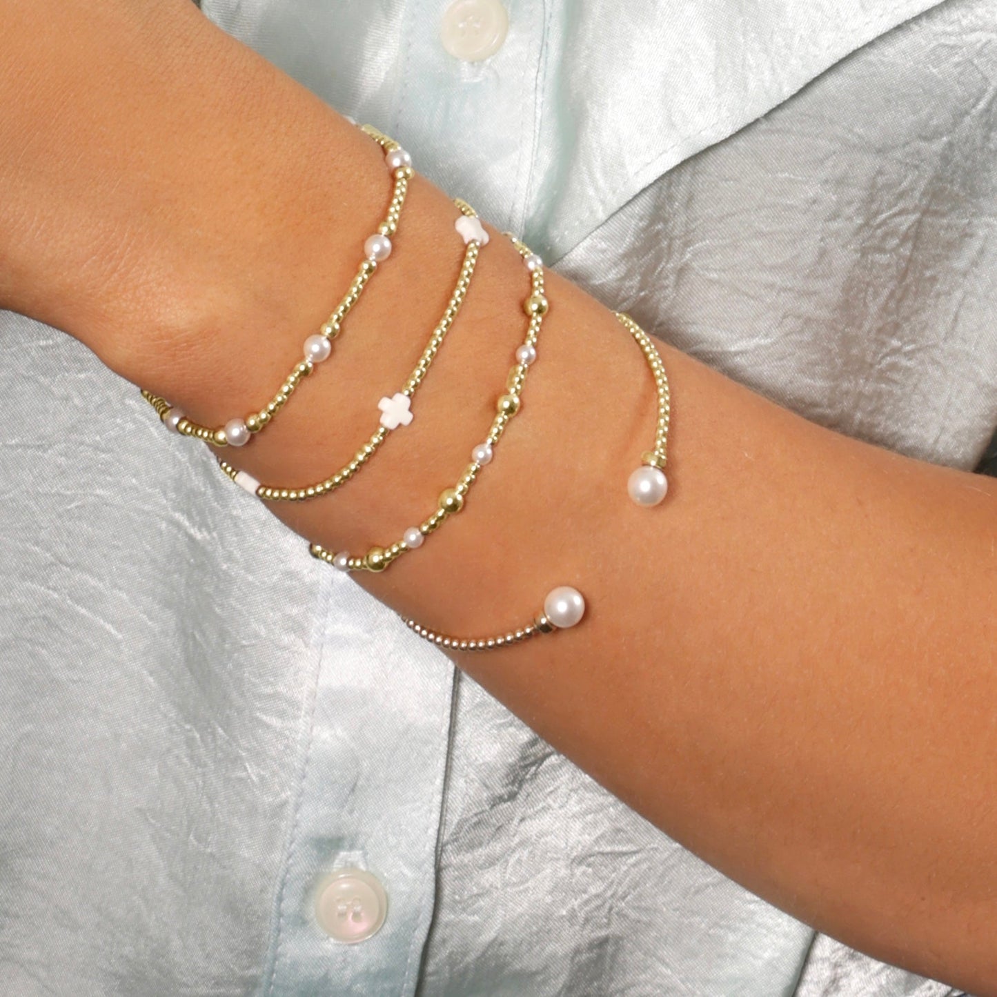 effortless stack of 4 - pearl