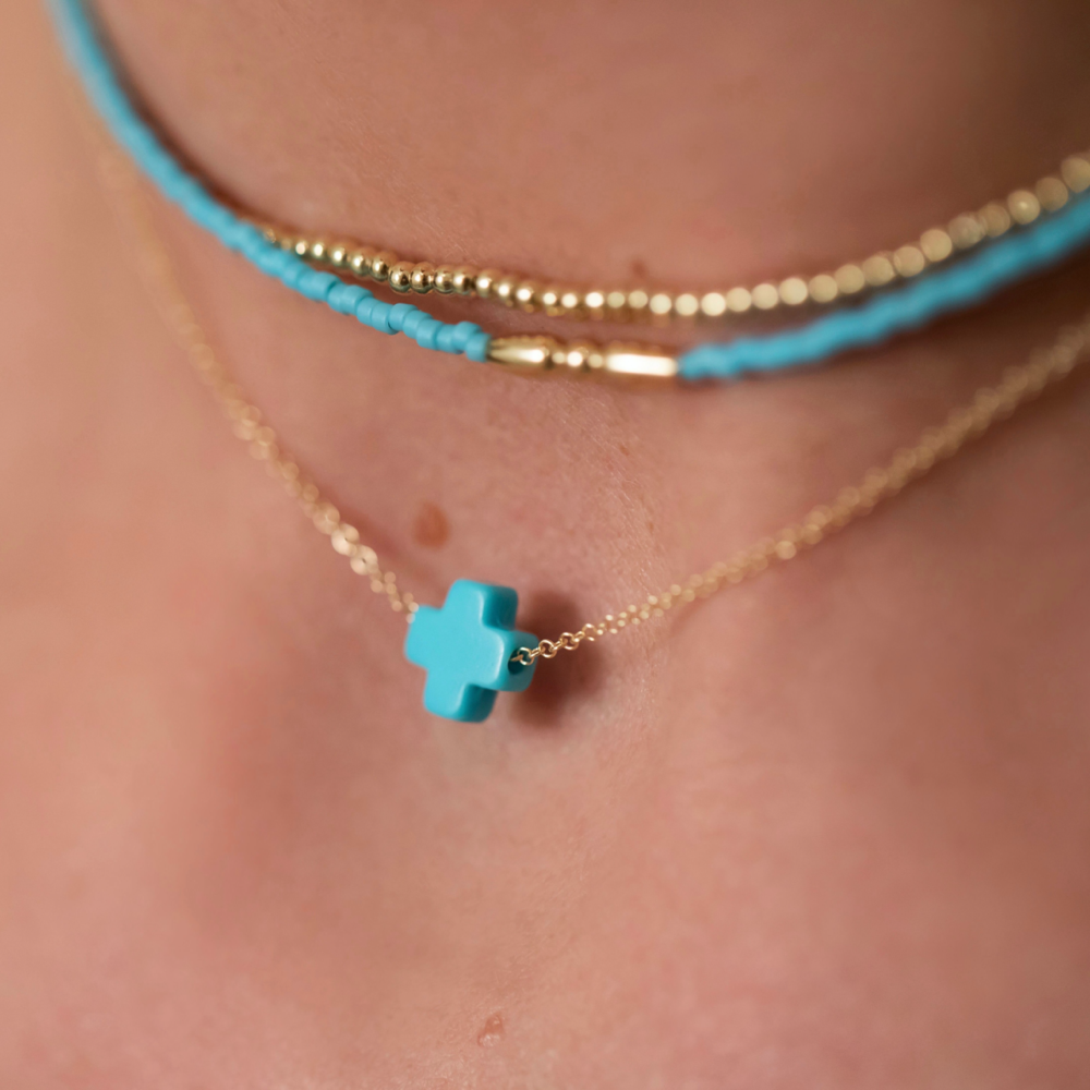 16" Necklace Gold - Signature Cross